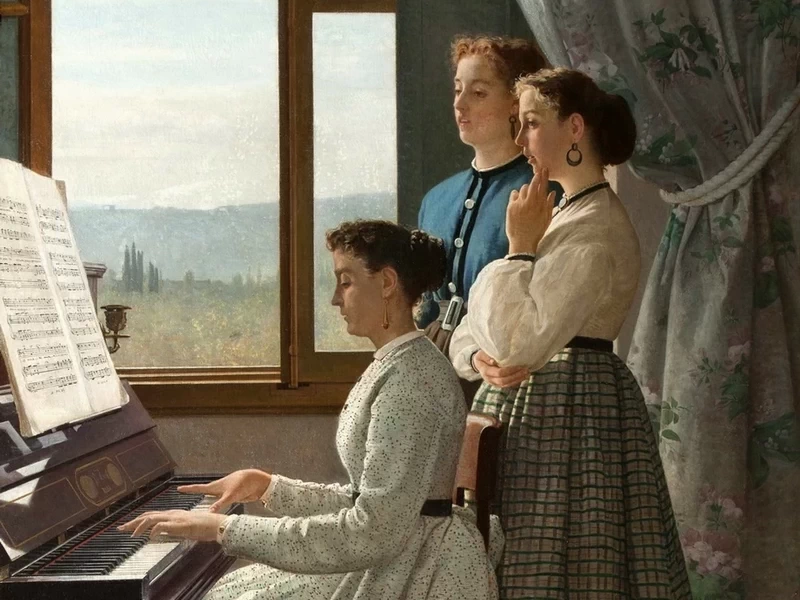 1826-Silvestro Lega - Il canto di uno stornello, 1868 - Galleria Nazionale d'Arte Moderna Palazzo Pitti